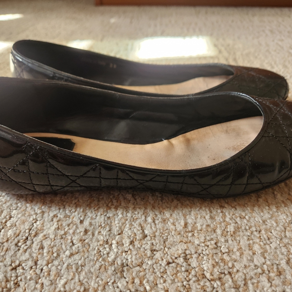 DIOR Black Flats Shoes Size 39 / 9